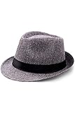 Coucoland Panama Hut Mafia Gangster Herren Fedora Trilby Bogart Hut Herren...