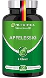 Apfelessig Kapseln - Mit Chrom - 1500 mg Apfelessig - Geschmacksneutral -...