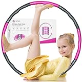 LETAO Hula Hoop Reifen Kinder von 4+ ~ 12 | EIN 8 Teiliger Abnehmbarer(pink...