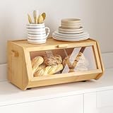 AMBIRD Bambus Brotkasten - Aufbewahrendes Brot für Küchentheke - Großer...