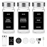 24x Gewürzgläser mit Edelstahl Deckel inkl. 240 Etiketten, 30x...