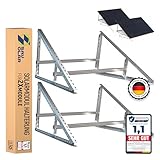SAVOLAR Solarmodul Halterung 2 Stück, Aluminium & Edelstahl, Wandmontage,...