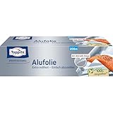 Toppits Alufolie - 1 x 200m, Extra Reißfest, Doppel-Kraft-Waben, Ideal zum...