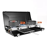 Campingkocher Gaskocher 3-Flammig Klappbar, Tragbarer Gasherd...