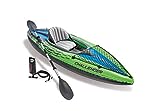 Intex Challenger K1 Kayak 1 Man Inflatable Canoe with Aluminum Oars and...