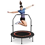 Fitness Trampolin mit Haltestange, Trampoline mit Klappfunktion,...