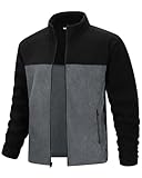 33,000ft Herren-Fleecejacken, durchgehender Reißverschluss, leichte...