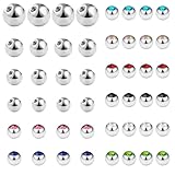 Celiodd 32 Stück Piercing Kugel,Bauchnabelpiercing Kugel,Chirurgenstahl...