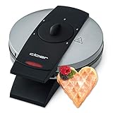 Cloer 1629 Waffeleisen für klassische Herzwaffeln, 930 W, Waffelgröße...