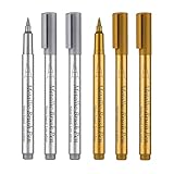 Femnow 6 Metallic Stifte, Steine Bemalen Stifte Steine Bemalen Wasserfest,...