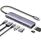 UGREEN Revodok USB C Hub 5Gbps, 4K HDMI, PD100W, USB 3.0 Datenports, SD/TF...