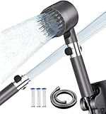 Duschkopf mit Filter Hochdruck Handbrause mit Schlauch,4 Strahlarten...