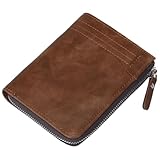 ibasenice RFID Schutz Herren Geldbörse Braun Kurzformat mit...