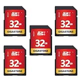 GIGASTONE 32GB SDHC Speicherkarte 5er-Pack, UHS-I U1 Klasse 10, bis zu 80...