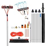 Teleskop Waschbürste 7m aus Aluminium | Teleskopstange mit Wasserschlauch...