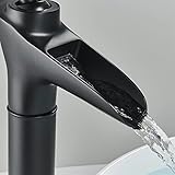 Glaswaschbecken-Wasserhahn, Wasserfall-Badezimmer-Mischbatterie für...
