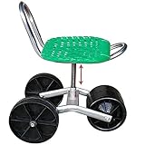 Verstellbarer Gartenhocker auf Rollen, 360-Grad-Drehgelenk,...