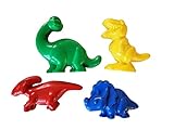 Gowi 550-21 Dinoförmchen - Set 4 im Netz, Sandspielzeug, Farbe Weiß.