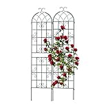 Relaxdays Rankgitter, 2er Set, Metall, HxB 220 x 50 cm, freistehende...