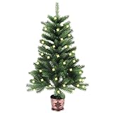 Künstlicher beleuchteter Weihnachtsbaum 65 cm grün