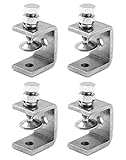 QWORK® 4 Stück 304 Edelstahl C Zwingen, Hochleistungs C Klemme, für...