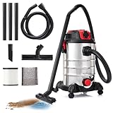 LEHMANN Industriestaubsauger mit Steckdose 2000W, Nass Trockensauger mit...