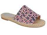 TOM TAILOR Damen 5396202 Flacher Slipper, Navy White Red, 39 EU