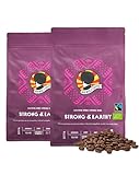 AFRO COFFEE Strong & Earthy I 2x 500g Premium Bio Kaffeebohnen Fairtrade I...