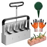efuturetime Manuelle Erdballenpresse Anzucht, für 4 Soil Block von 4.5 x 5...