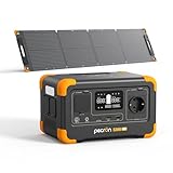 pecron Solargenerator E300LFP.288Wh Tragbare Powerstation mit 100W...