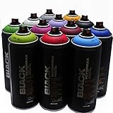 Montana Black 400 ml Farben Satz von 12 Graffiti-Straßen-Kunst-Wand...