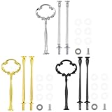DvBCNMe Etageren Stangen Set, 3 Stück 3-Lagige Tortenständer, Gold Silber...