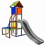 move and stic Toni Spielturm/Spielhaus Kletterturm mit Rutsche für...