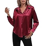 Generisch Longbluse Damen Elegant Langarmshirt Business Outfit Langarm...