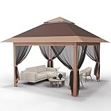 Devoko Pop Up Pavillon 3,25 x 3,25 Wasserdicht Stabil, Gartenpavillon mit...