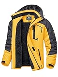 KEFITEVD Herren Skijacke Warm Gefütterte Softshelljacke Winter...