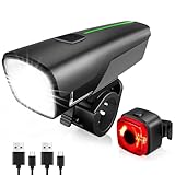 Fahrrad Lichter Led Set,StVZO-zugelassen Fahrradlicht Set LED 2600mAh...