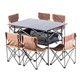 Outdoor Camping Picknick Klapptisch und Stuhl Set mit Freizeitkombination...