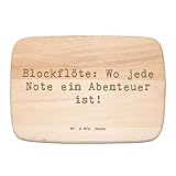 Mr. & Mrs. Panda Frühstücksbrett Spruch Abenteuer Blockflöte - Geschenk,...