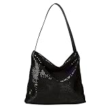 TOM TAILOR Denim Amra Damen Hobo Bag Schultertasche Mittelgroß Schwarz