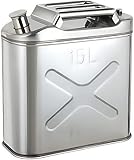 HTDRE Benzinkanister aus Edelstahl mit tragbarem Griff, automatischer...