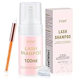 100ML Wimpernshampoo mit Bürste Wimpern Extensions Shampoo Für Salon...