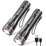 BUCASA Taschenlampe LED Aufladbar, 2000 Lumen Extrem Hell LED Taschenlampe...