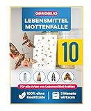 GEROBUG Lebensmittelmotten-Falle - 10 x geruchlose Pheromonfalle zum Fangen...