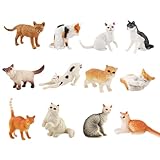 Osuter Katzenfigur, 12 Stück Schleich Katze,Spielzeug...