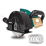 VONROC Schlitzfräse Mauernutfräse mit Absaugung [1700W] - Nutfräser für...