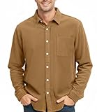 GLESTORE Hemd Herren Langarm Herrenhemden Hemdjacke Herren Cordhemd...
