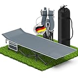 Kidsgiggz Feldbett Klappbar 2X, Campingbett 190x70x35cm, Angelliege...