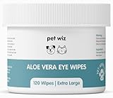 pet wiz Aloe Vera Augenwischtücher für die Reinigung von Hunden und...