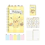 Silver Buffalo Pokemon Notizbuch mit Spiralreitern mit Pikachu, Yamper,...